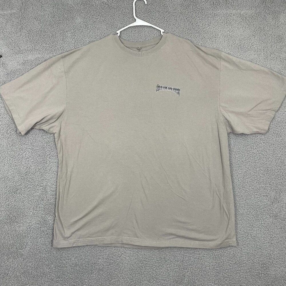 Newport Blue Shirt Men 3XLT Tan‎ American Iron Muscle Car Short Sleeve Tee